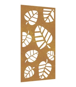 New Wanddecoratie tuin bladontwerp 105x55 cm cortenstaal Decoratie