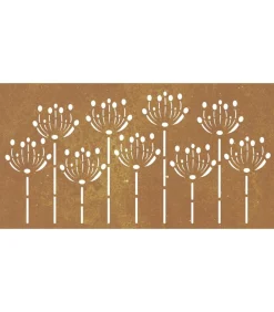 Online Wanddecoratie tuin bloemenontwerp 105x55 cm cortenstaal Decoratie
