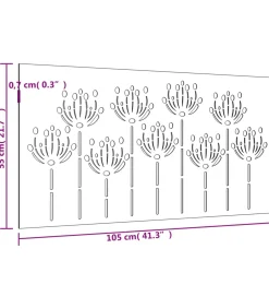 Online Wanddecoratie tuin bloemenontwerp 105x55 cm cortenstaal Decoratie