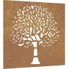 New Wanddecoratie tuin boomontwerp 55x55 cm cortenstaal Decoratie