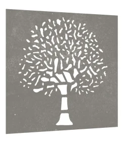 New Wanddecoratie tuin boomontwerp 55x55 cm cortenstaal Decoratie