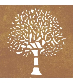 New Wanddecoratie tuin boomontwerp 55x55 cm cortenstaal Decoratie