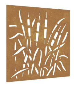 New Wanddecoratie tuin grasontwerp 55x55 cm cortenstaal Decoratie