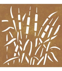 New Wanddecoratie tuin grasontwerp 55x55 cm cortenstaal Decoratie