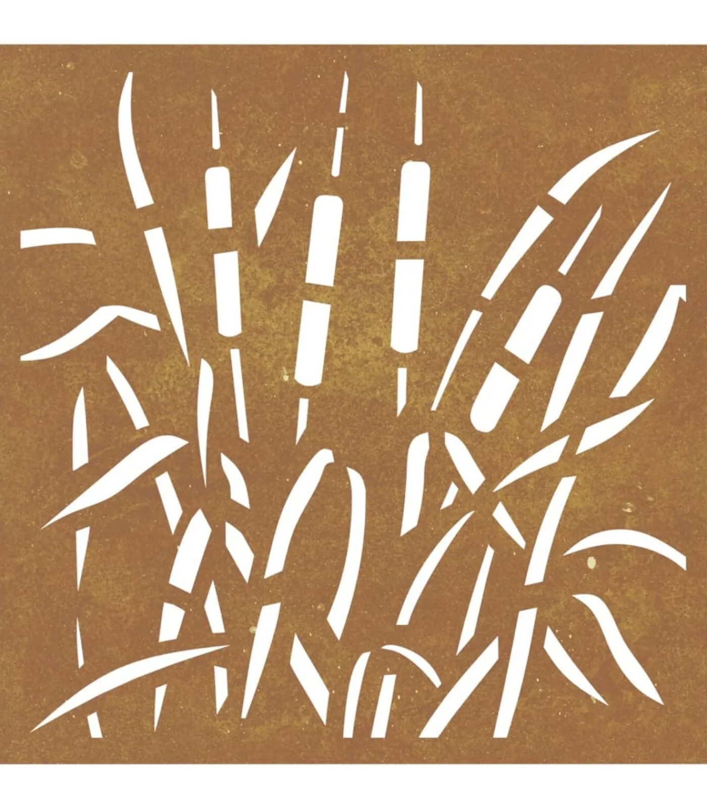 New Wanddecoratie tuin grasontwerp 55x55 cm cortenstaal Decoratie