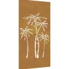 Wanddecoratie tuin palmboomontwerp 105x55 cm cortenstaal Decoratie