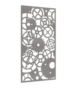 New Wanddecoratie tuin tandwielontwerp 105x55 cm cortenstaal Decoratie
