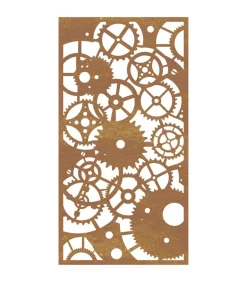 New Wanddecoratie tuin tandwielontwerp 105x55 cm cortenstaal Decoratie