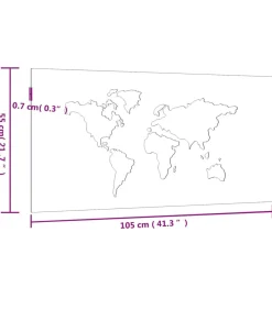 Sale Wanddecoratie tuin wereldkaartontwerp 105x55 cm cortenstaal Decoratie