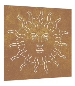Best Wanddecoratie tuin zonontwerp 55x55 cm cortenstaal Decoratie