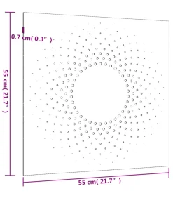 Best Wanddecoratie tuin zonontwerp 55x55 cm cortenstaal Decoratie