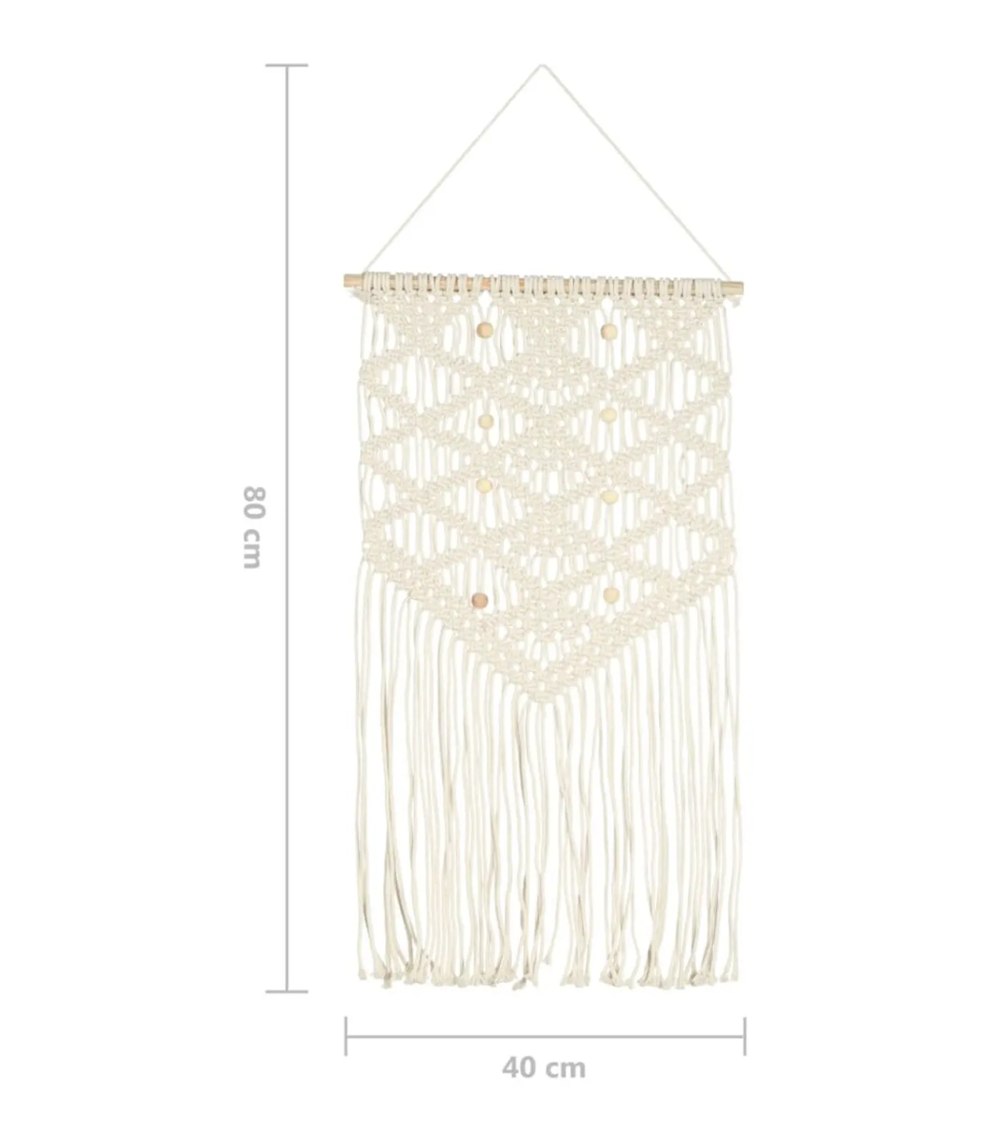Discount Wandhanger macramé 40x80 cm katoen Decoratie