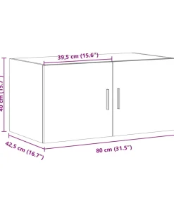 Online Wandkast 80x42,5x40 cm bewerkt hout gerookt eikenkleurig Meubels