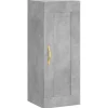 New Wandkast 34,5x34x90 cm bewerkt hout betongrijs Meubels