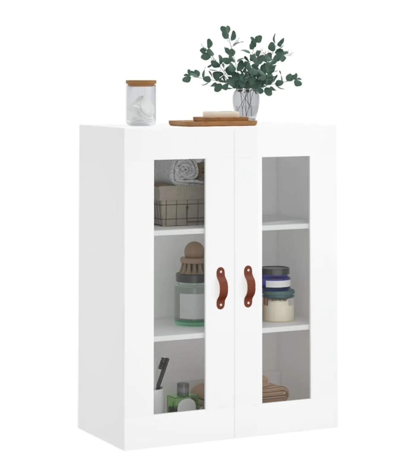 Discount Wandkast 69,5x34x90 cm hoogglans wit Meubels