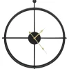 Clearance Wandklok 52 cm ijzer zwart Klokken