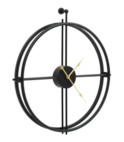 Clearance Wandklok 52 cm ijzer zwart Klokken