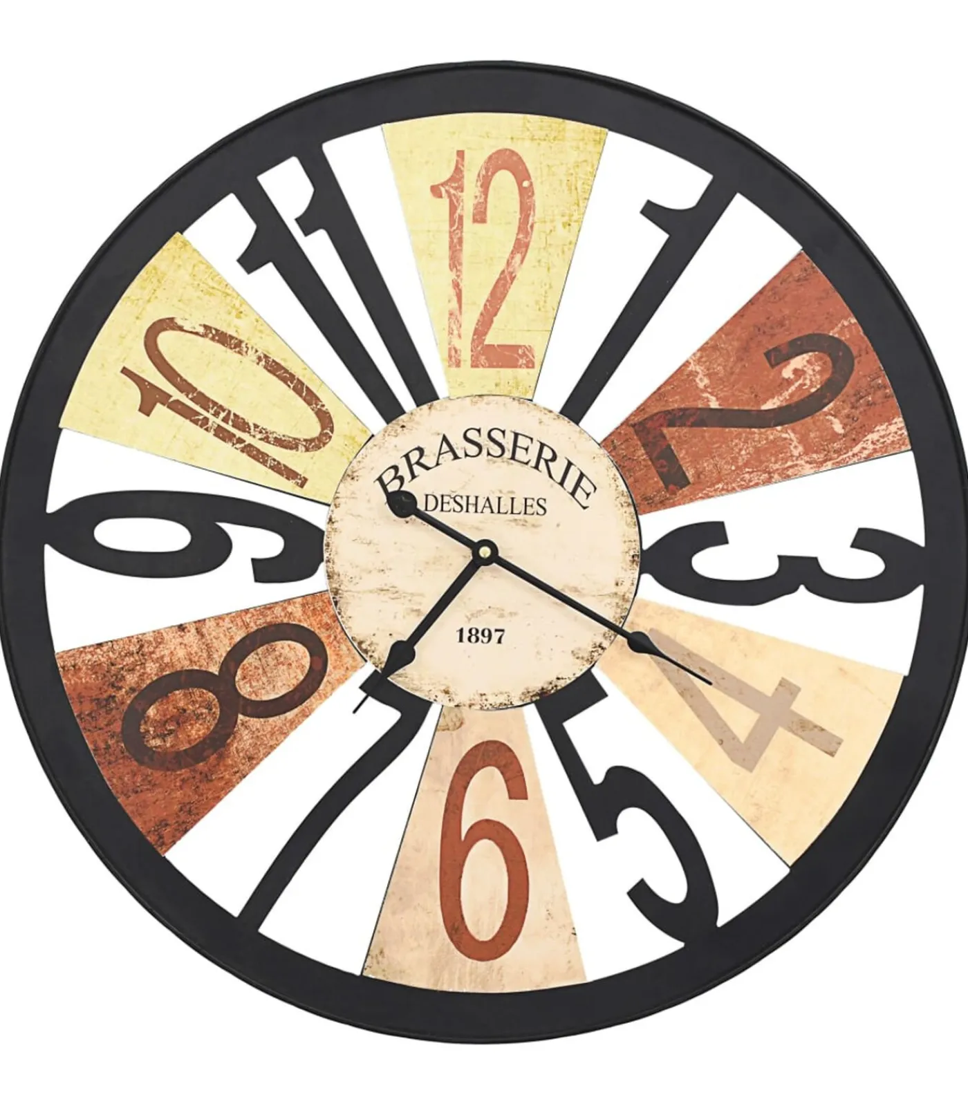 Wandklok 60 cm metaal meerkleurig Klokken