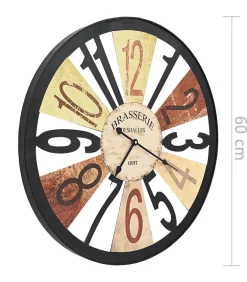 Wandklok 60 cm metaal meerkleurig Klokken