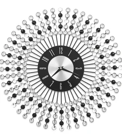 Outlet Wandklok 43 cm metaal zwart Klokken