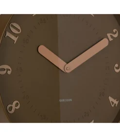 Clearance Wandklok Amena - Bruin - 40x40x40cm Klokken