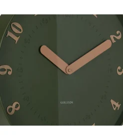 Hot Wandklok Amena - Groen - 40x40x40cm Klokken