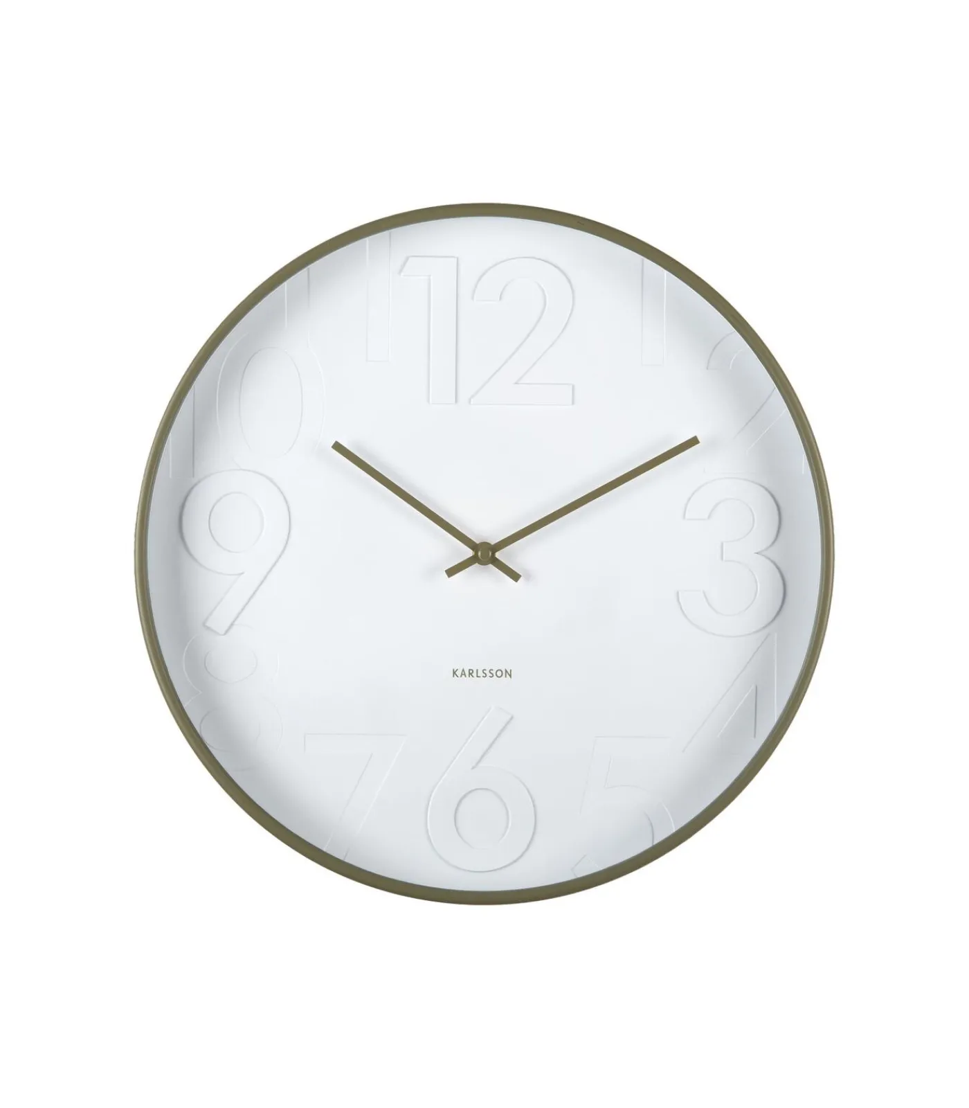 Hot Wandklok Ayuno - Legergroen - Ø40cm Klokken