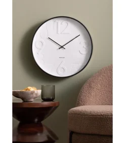 Wandklok Ayuno - Mat zwart - Ø40cm Klokken