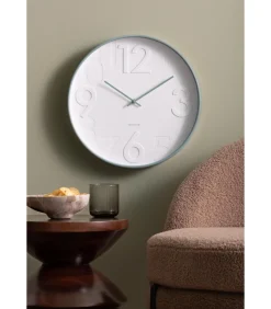 Outlet Wandklok Ayuno - Mistig blauw - Ø40cm Klokken