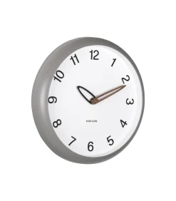 Online Wandklok Bella - Donkergrijs - 4.2x30x30cm Klokken