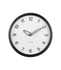 Hot Wandklok Bella - Mat zwart - 4.2x30x30cm Klokken