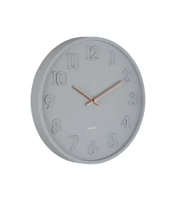 Discount Wandklok Calma - Donkergrijs - 3.8x30x30cm Klokken