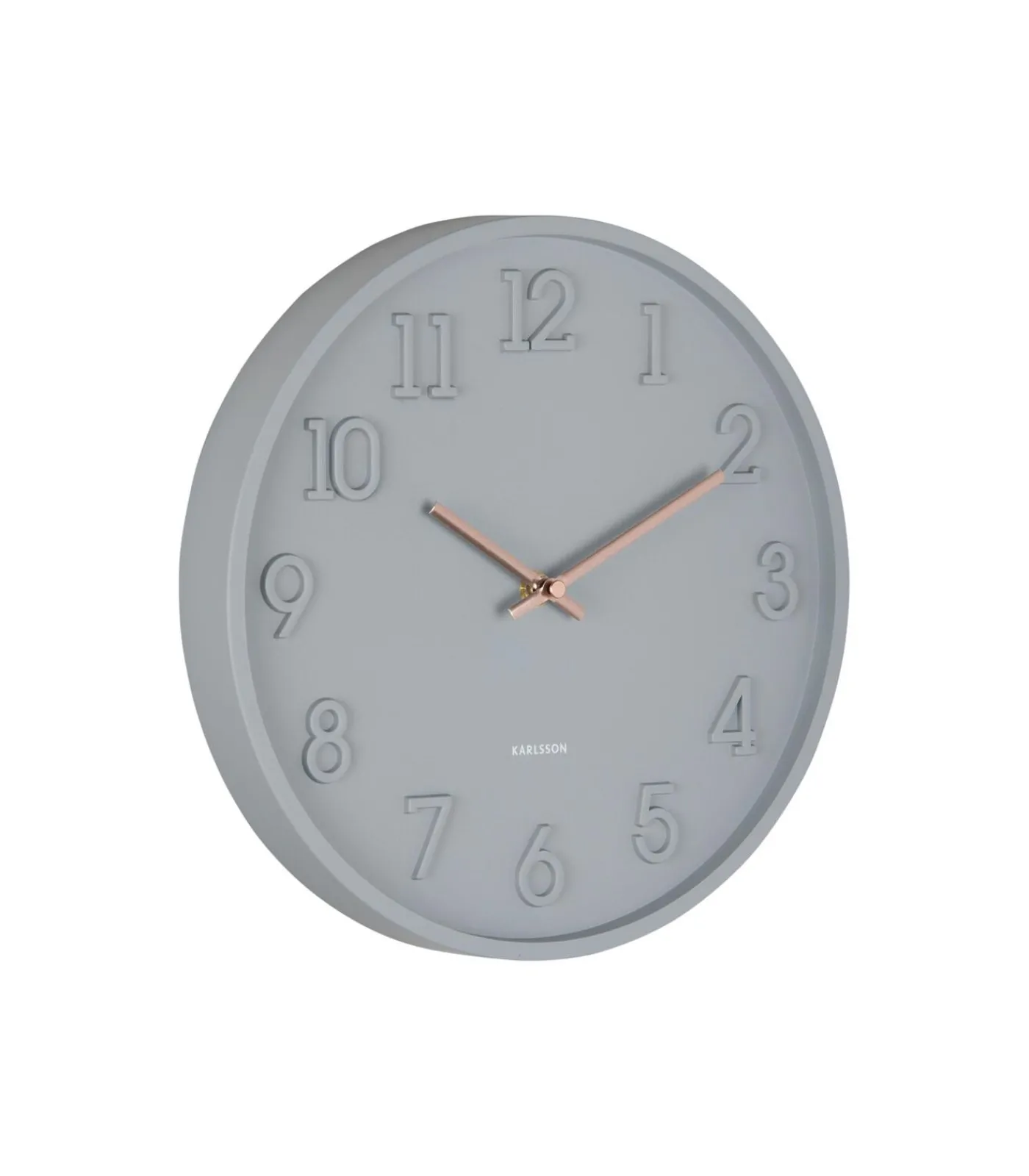 Discount Wandklok Calma - Donkergrijs - 3.8x30x30cm Klokken