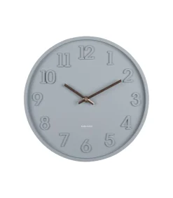 Discount Wandklok Calma - Donkergrijs - 3.8x30x30cm Klokken