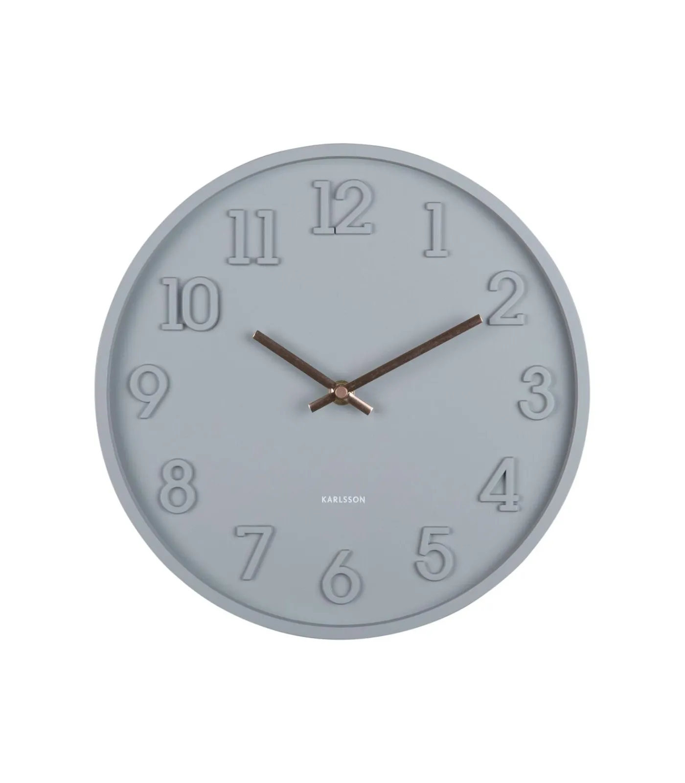 Discount Wandklok Calma - Donkergrijs - 3.8x30x30cm Klokken