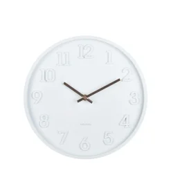 Clearance Wandklok Calma - Mat wit - 3.8x30x30cm Klokken