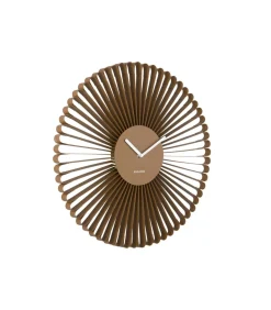 Online Wandklok Cascara - Bruin - 50x50x50cm Klokken