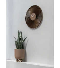 Online Wandklok Cascara - Bruin - 50x50x50cm Klokken