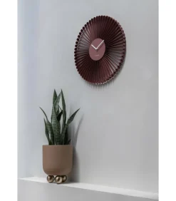 Clearance Wandklok Cascara - Rood - 50x50x50cm Klokken