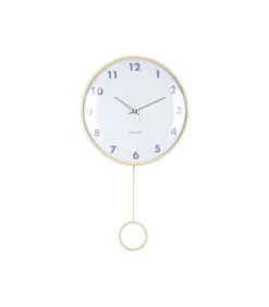 Clearance Wandklok Cheeky Dome - Zachtgeel - 7.1x35.5x61.5cm Klokken