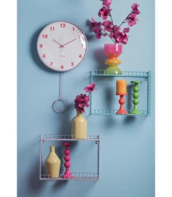 Online Wandklok Cheeky Dome - Zachtpaars - 7.1x35.5x61.5cm Klokken