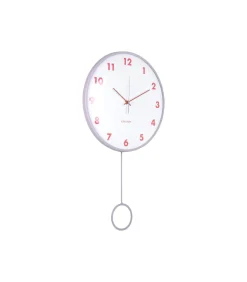 Online Wandklok Cheeky Dome - Zachtpaars - 7.1x35.5x61.5cm Klokken