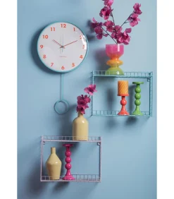 Outlet Wandklok Cheeky Dome - Zachtblauw - 7.1x35.5x61.5cm Klokken