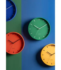 Discount Wandklok Cool Retro - Blauw - 30x30x30cm Klokken