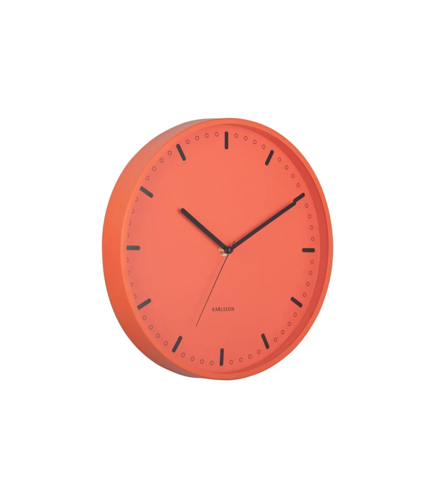 Best Wandklok Cool Retro - Oranje - 30x30x30cm Klokken