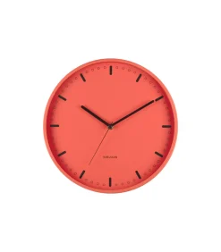 Best Wandklok Cool Retro - Oranje - 30x30x30cm Klokken