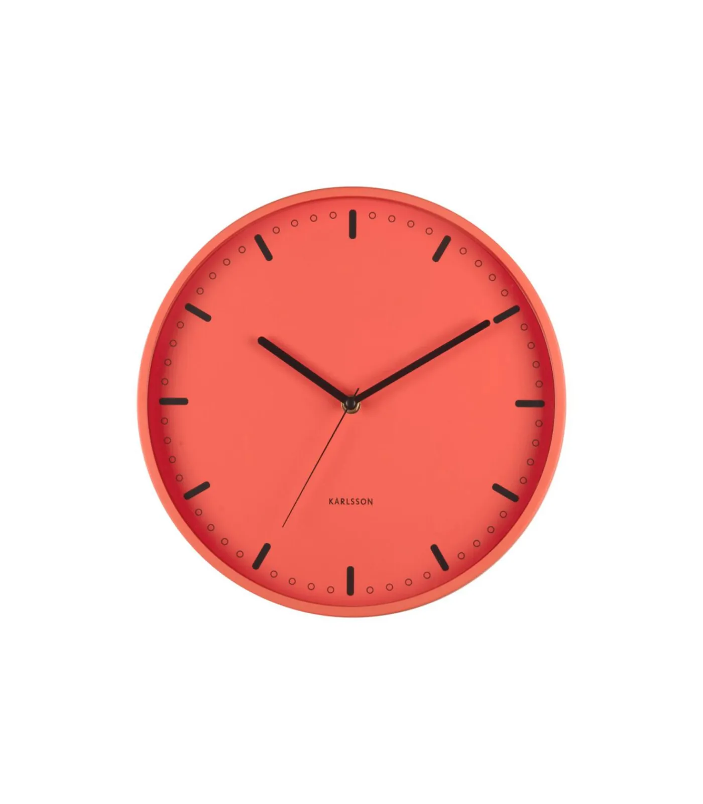 Best Wandklok Cool Retro - Oranje - 30x30x30cm Klokken