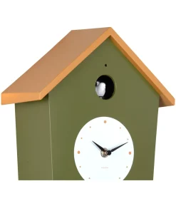 Hot Wandklok Cuckoo Light - Legergroen - 23x10.5x26.4cm Klokken