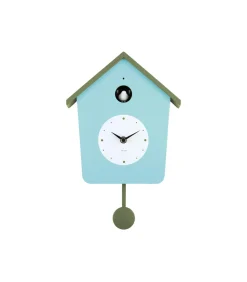 Outlet Wandklok Cuckoo Light - Mistigblauw - 23x10.5x26.4cm Klokken