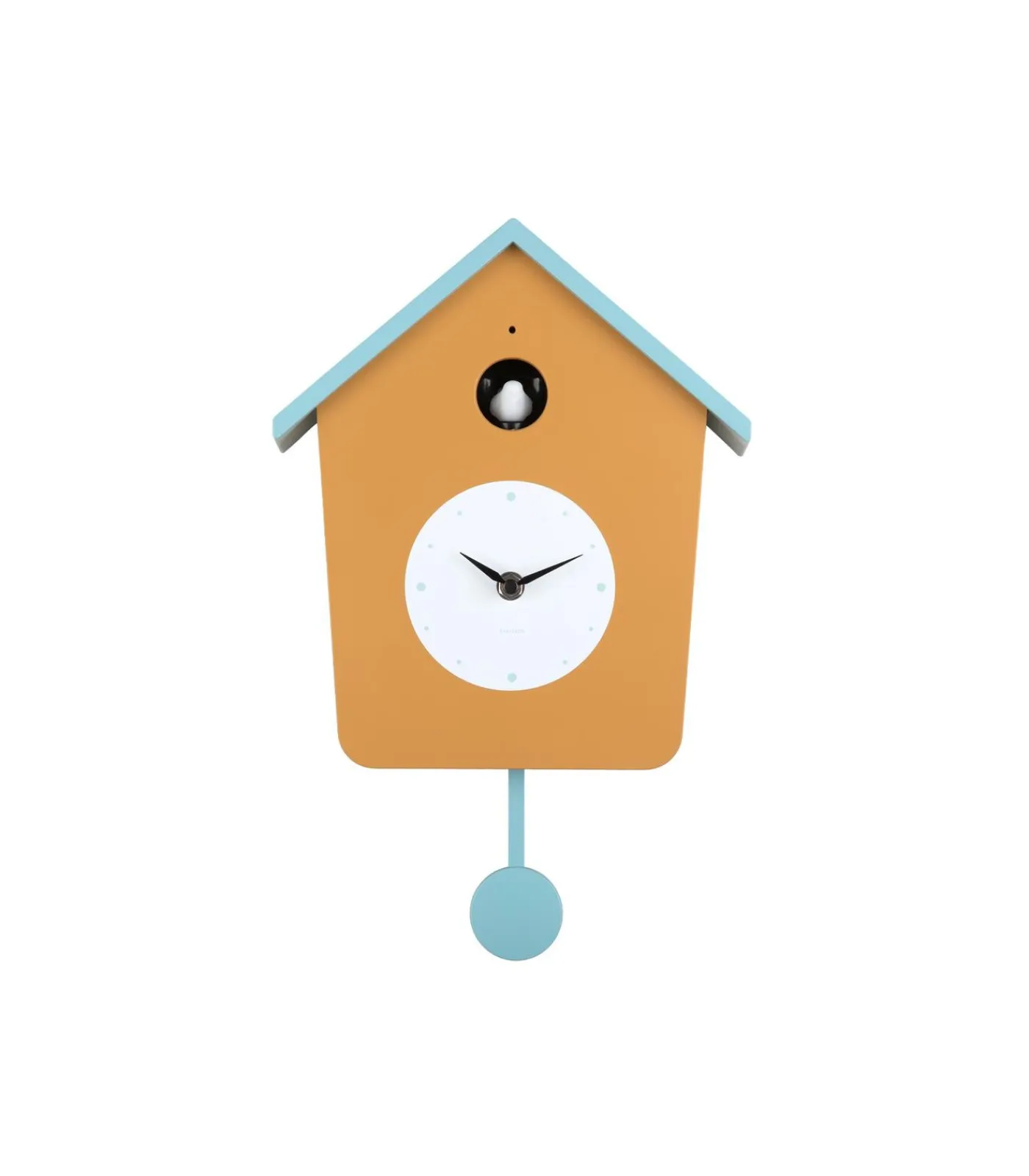 Online Wandklok Cuckoo Light - Okergeel - 23x10.5x26.4cm Klokken